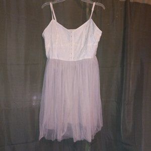 Cream Colored Tulle Empire Waist Fairy Like Dress